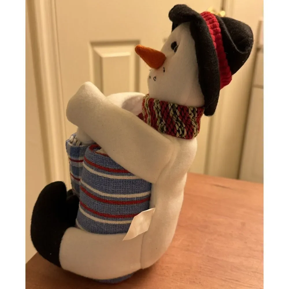 Christmas Snowman Plush Cloth Towel Set Holiday Home Decor Dish Kitchen 3 Towels